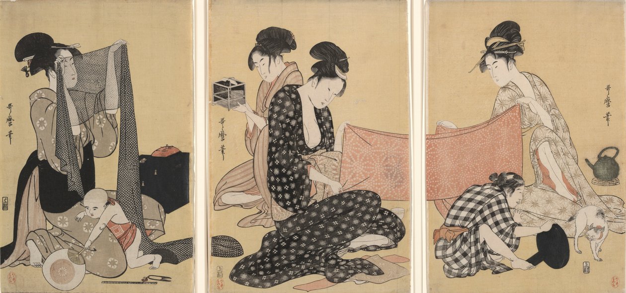 Needlework by Kitagawa Utamaro