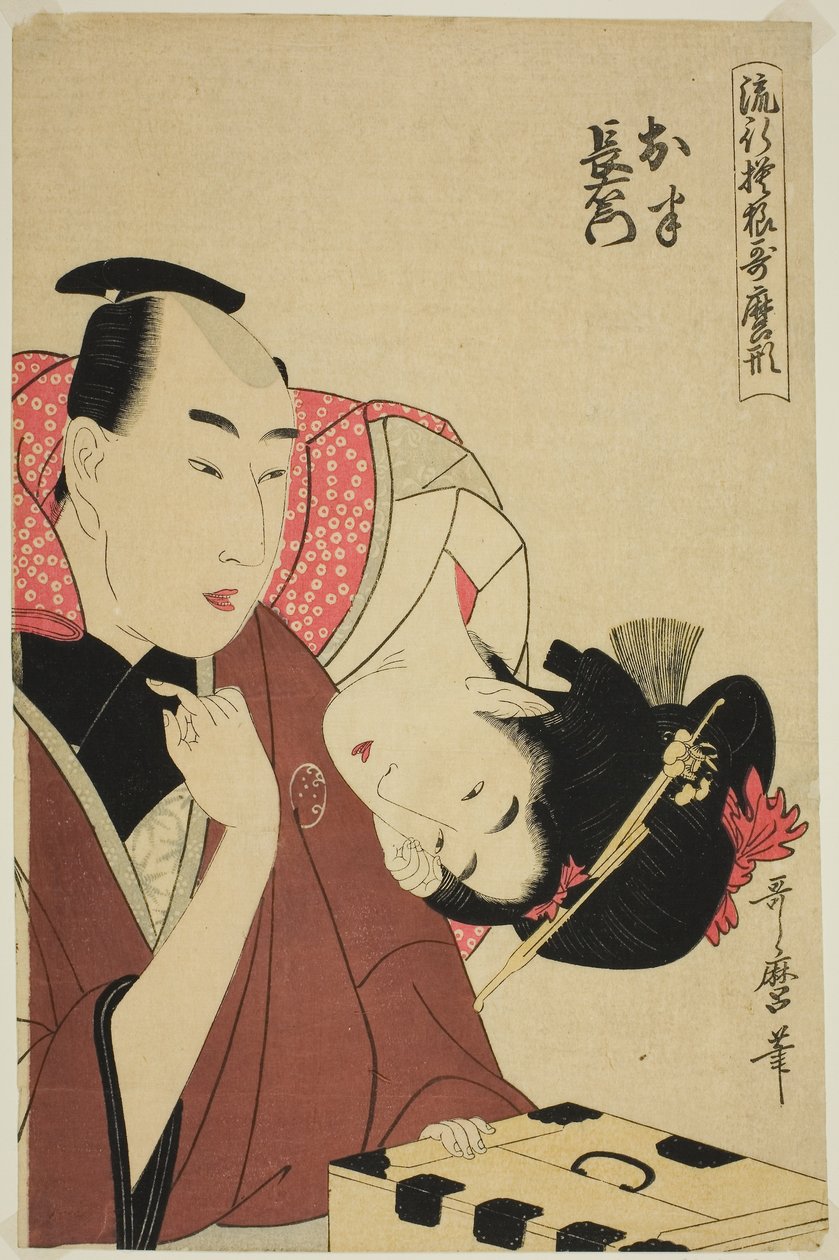 Ohan and Choemon, from the series "Fashonable Patterns in Utamaro Style", c.1798-99 by Kitagawa Utamaro