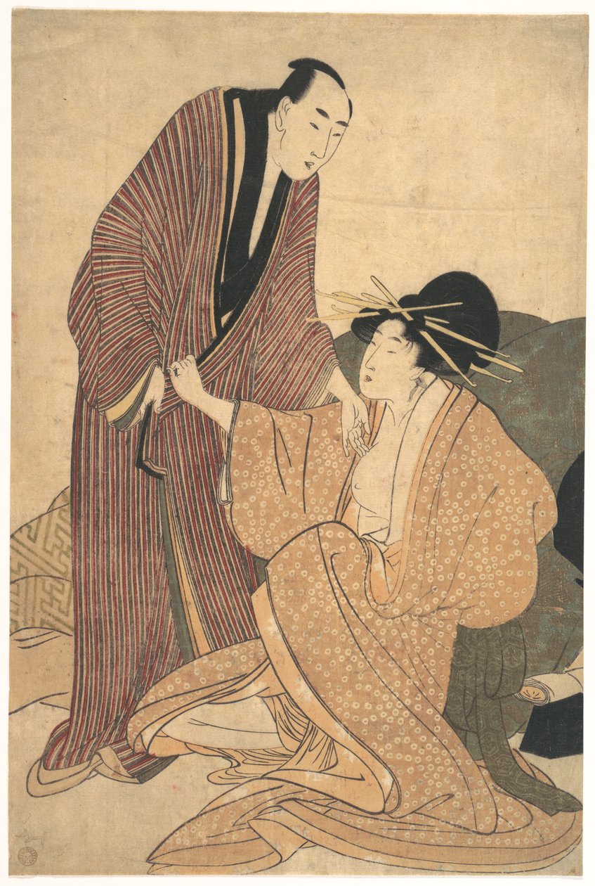 Parting of Lovers: Courtesan and Her Lover by Kitagawa Utamaro