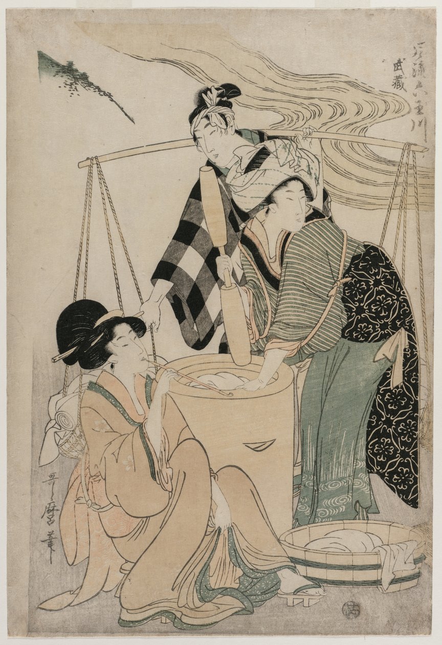 Settsu Province from the series Fashionable Six Jewel Rivers, c. 1804 by Kitagawa Utamaro
