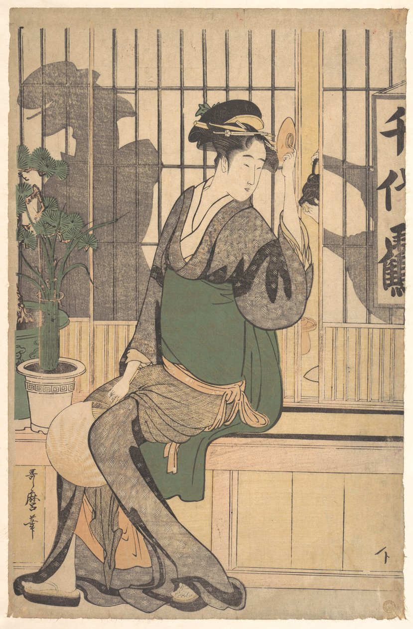 Shadows on the Shoji by Kitagawa Utamaro