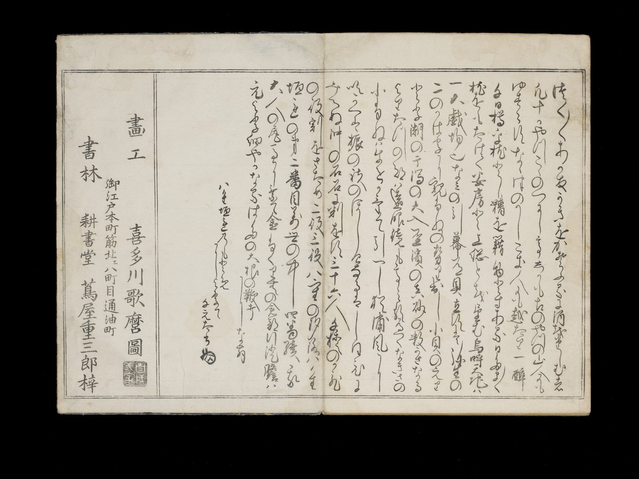 Shiohi no tsuto (Gifts from the Ebb Tide), known as the Shell Book, 1789 by Kitagawa Utamaro