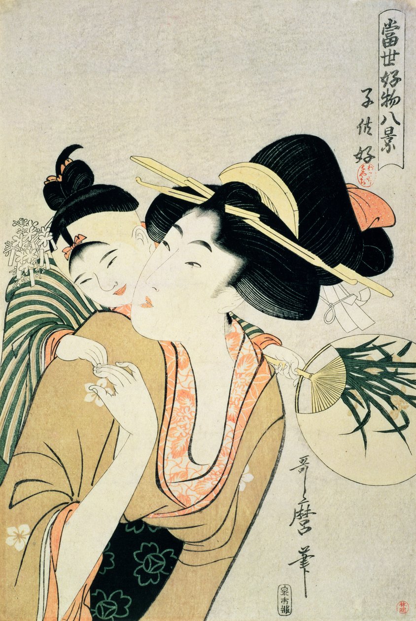 T H Riches. A Lover of Children by Kitagawa Utamaro