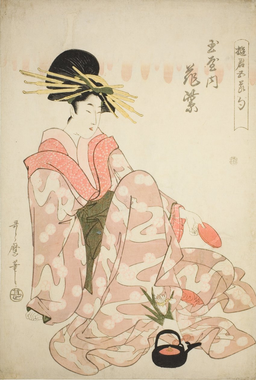 The Courtesan Hanamurasaki of the Tamaya, from the series "Courtesans of the Five Festivals" by Kitagawa Utamaro