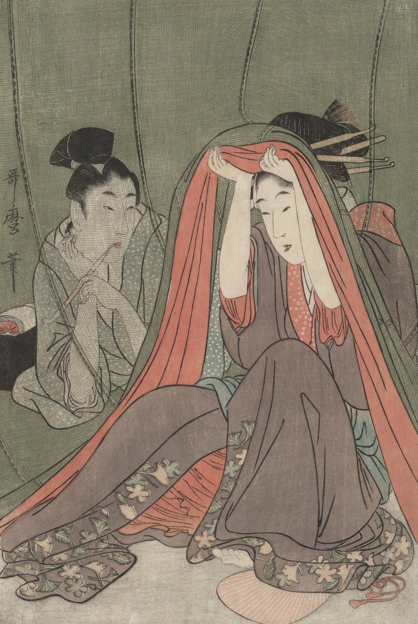 The Mosquito Net by Kitagawa Utamaro
