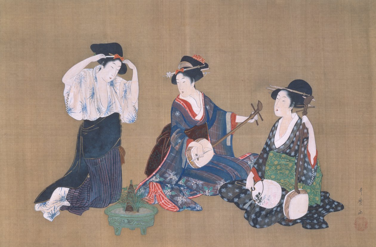 Three Beauties by Kitagawa Utamaro
