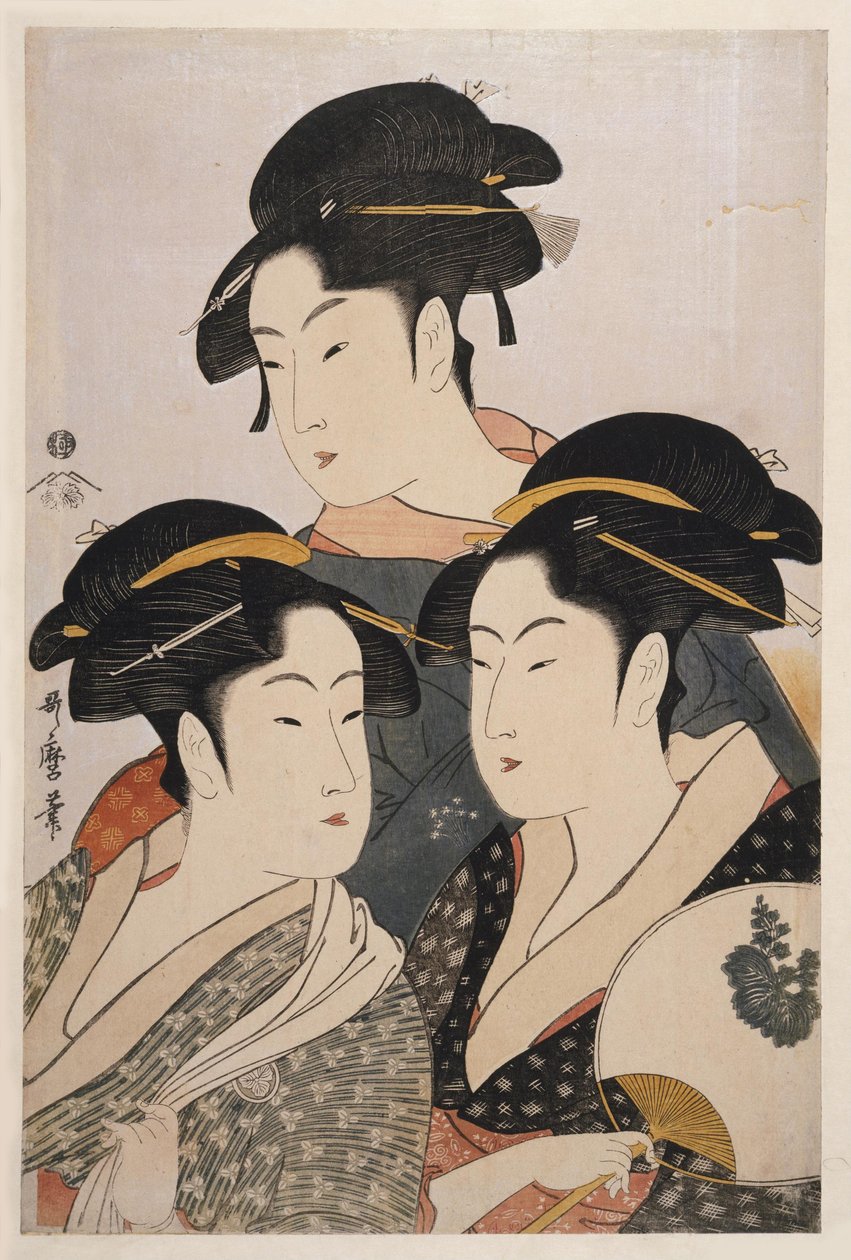 Three Beauties of the Present Day by Kitagawa Utamaro