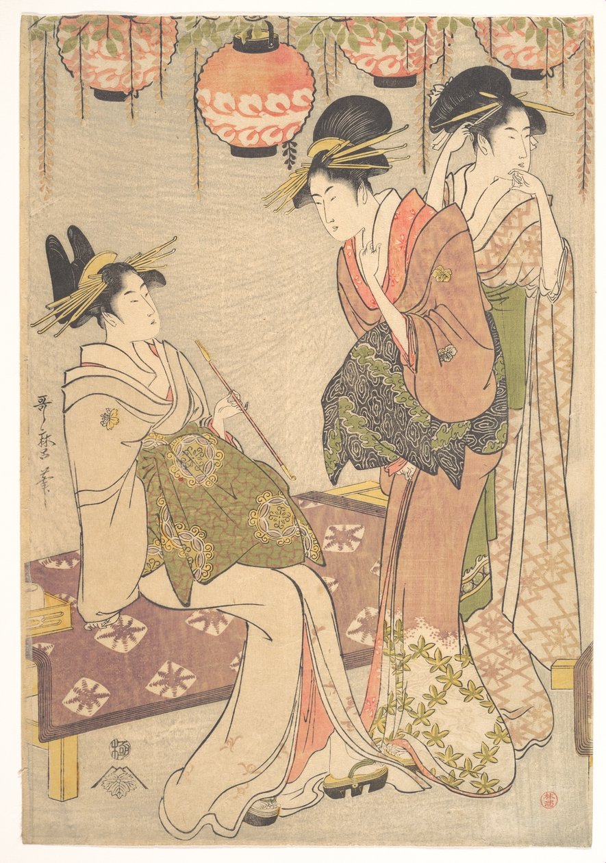 Three Courtesans by Kitagawa Utamaro