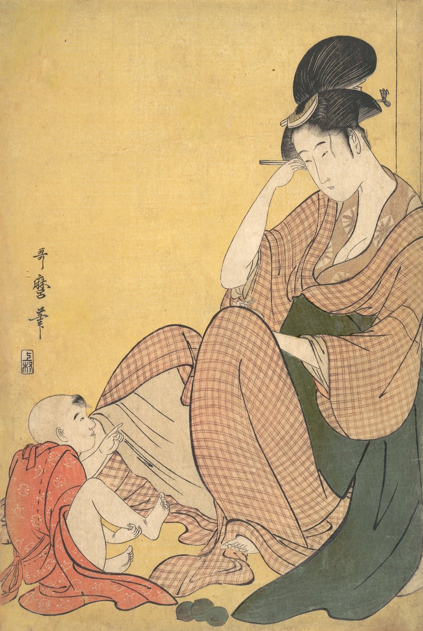 Woman and Child by Kitagawa Utamaro