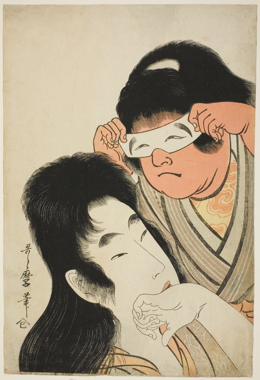 Yamauba with Kintaro Holding a Toy Mask, c.1801-4 by Kitagawa Utamaro