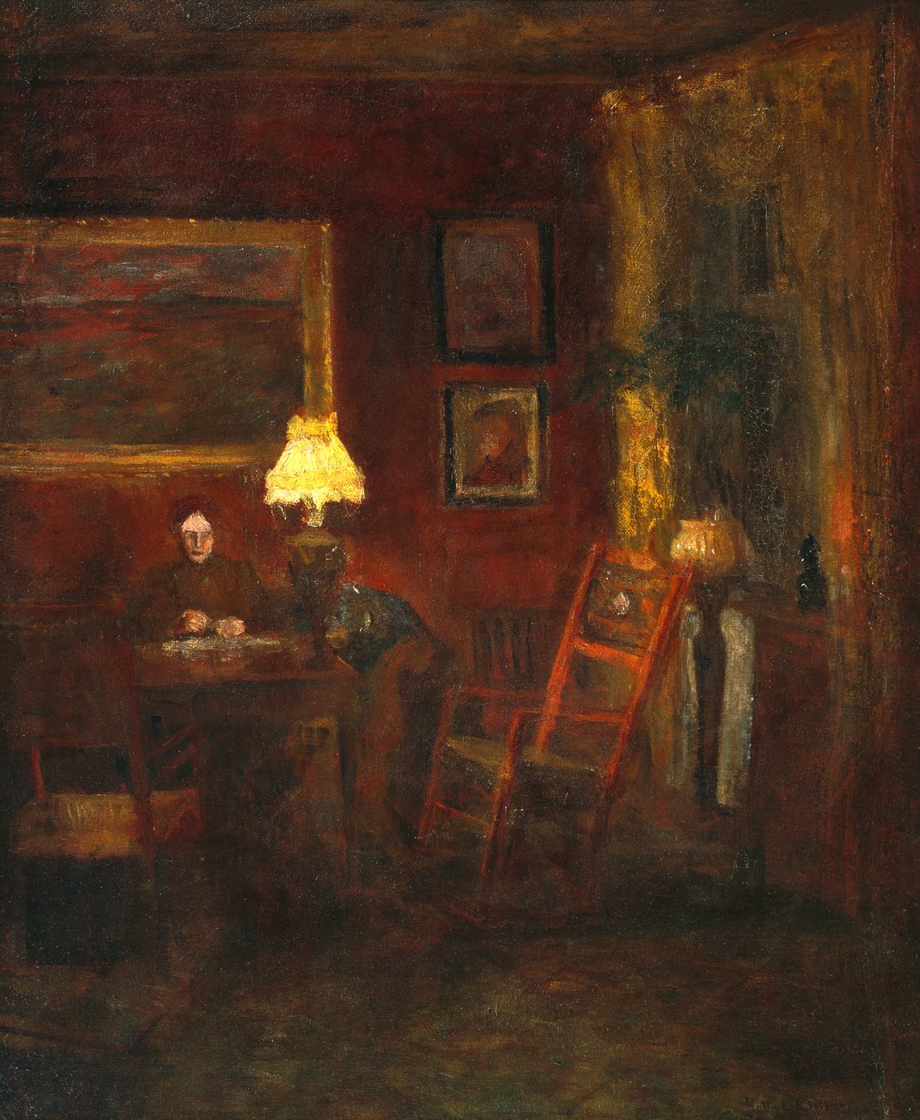 Woman in interior by Kitty Lange Kielland: Fine art print