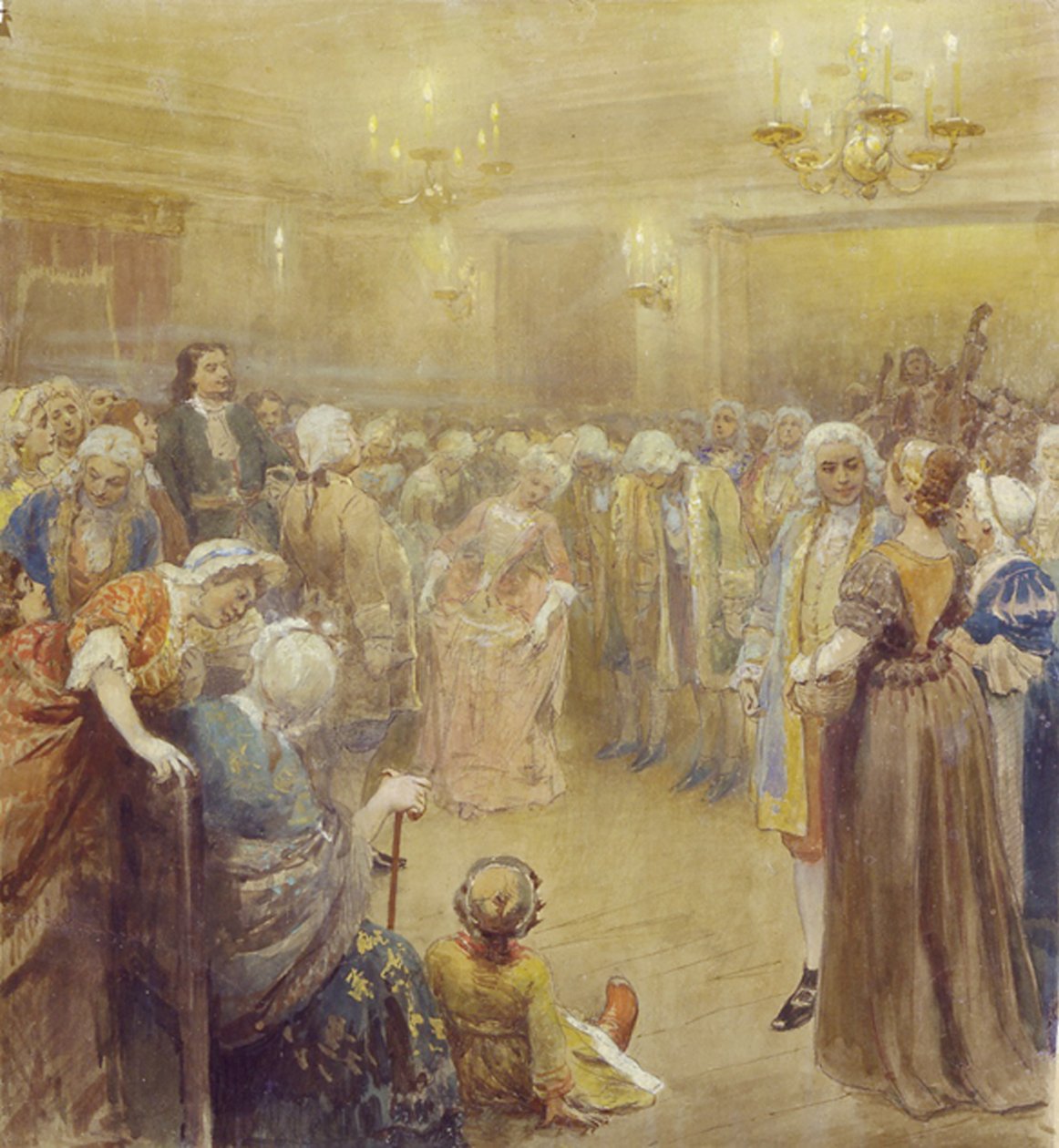 The Assembly at the time of Peter I by Klavdiy Vasilievich Lebedev