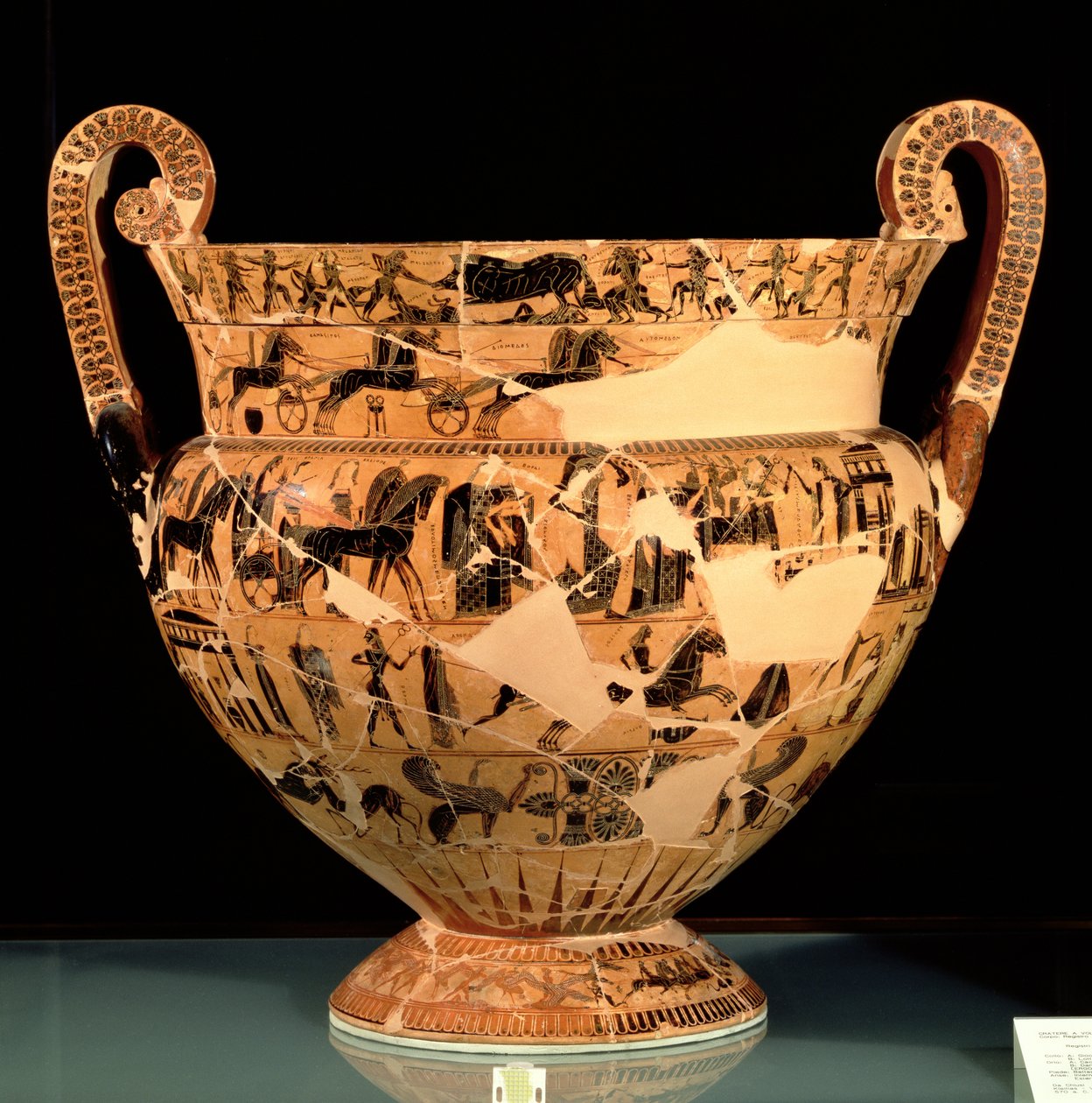 Side B of the Francois Vase, made by Ergotimos c.570 BC by Kleitias Kleitias