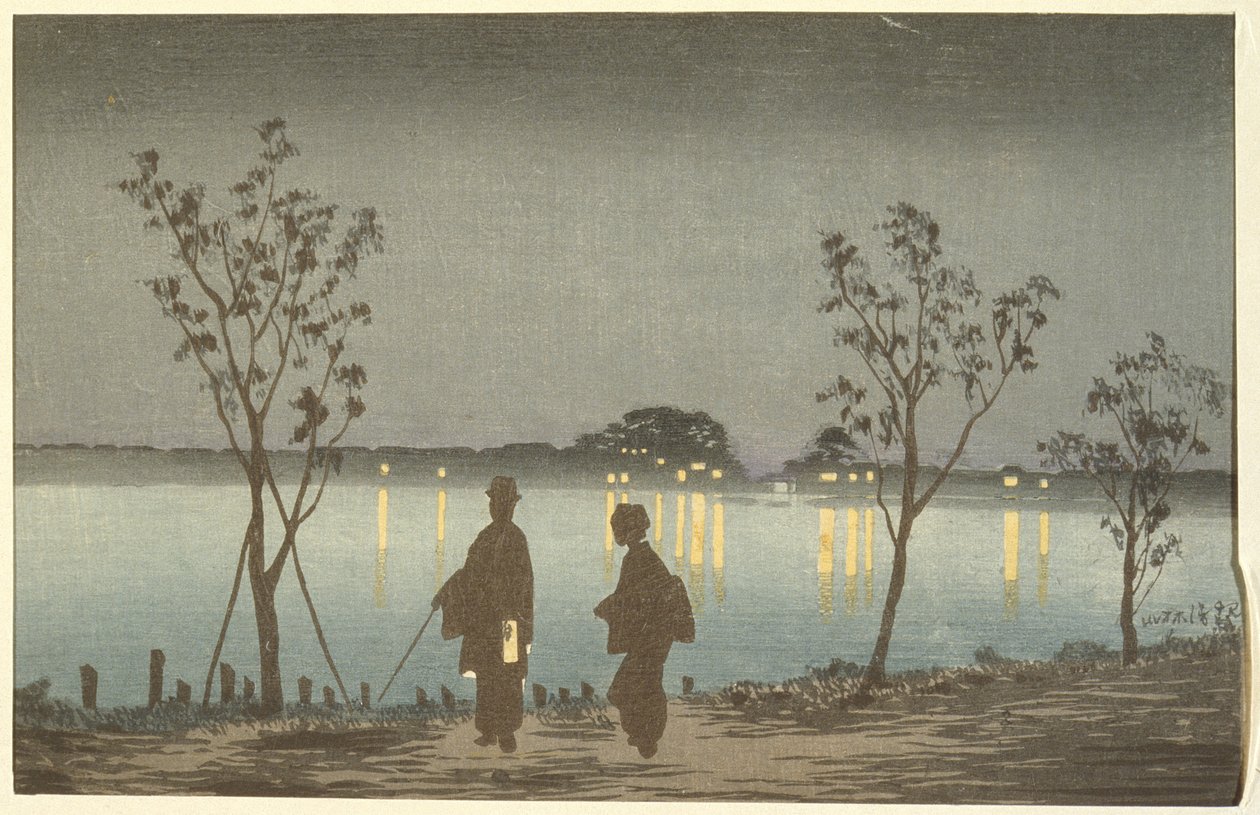 Night on the Sumida River by Kobayashi Kiyochika
