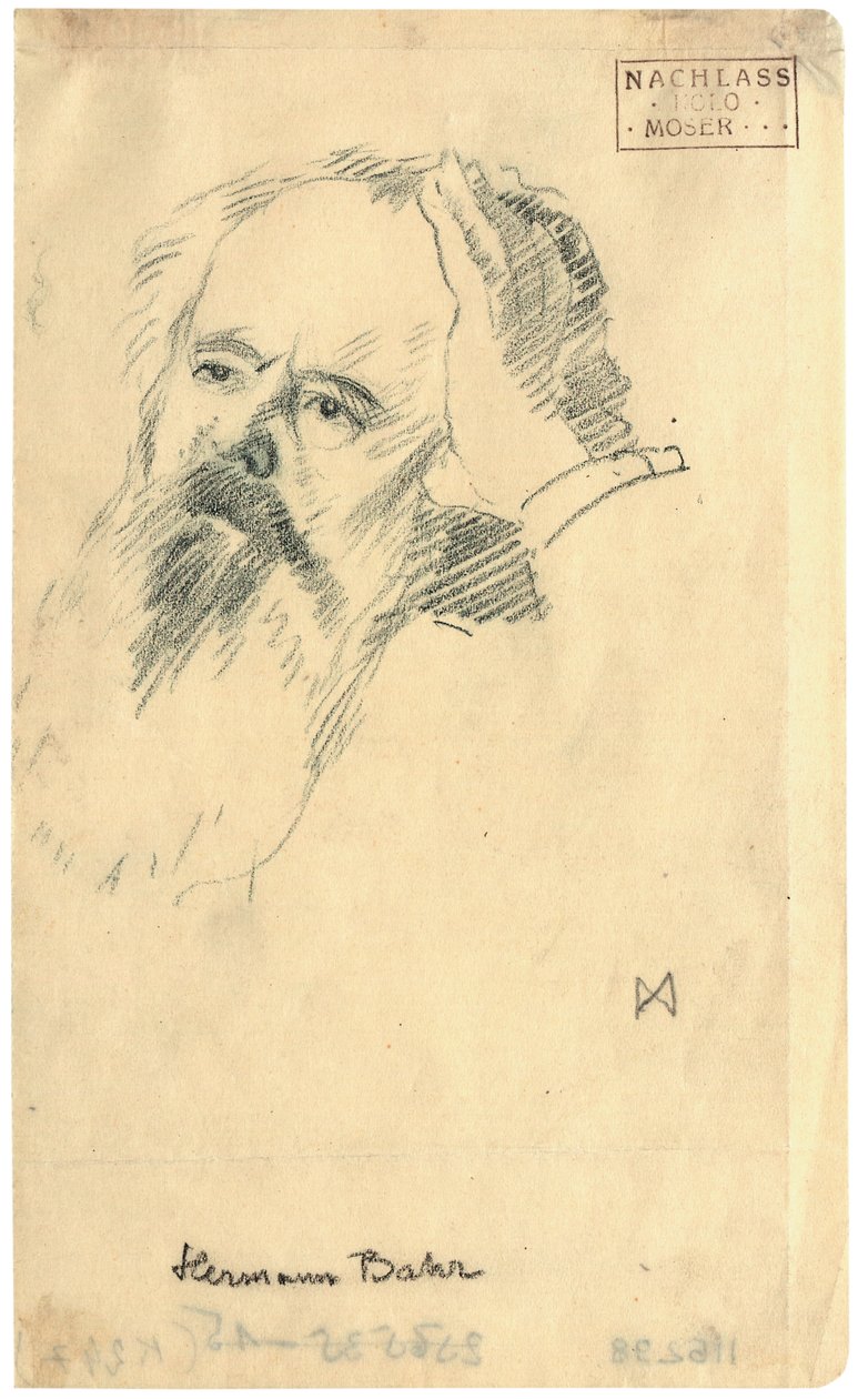 Portrait of Hermann Bahr by Koloman Moser