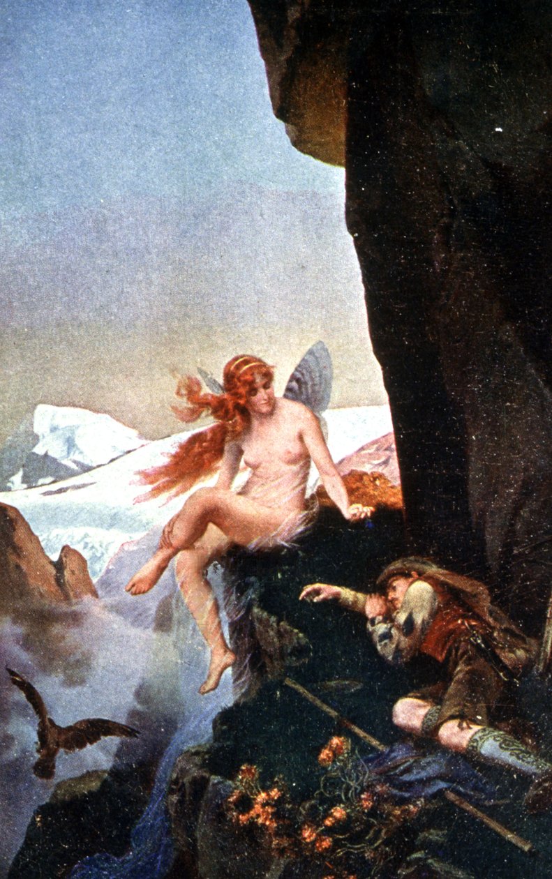Fairy in the Swiss Alps, c. 1910 (illustration) by Konrad Dielitz