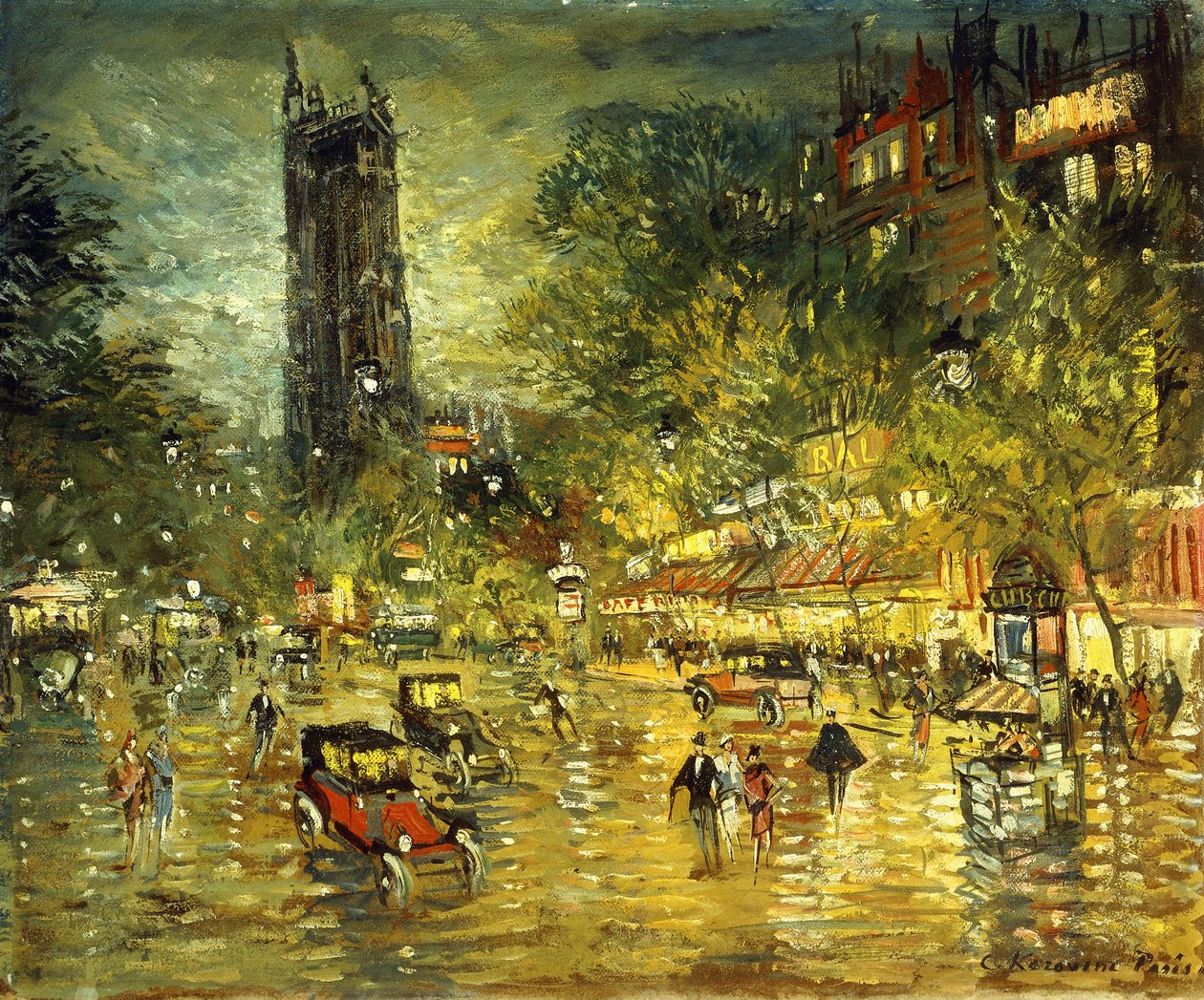 Parisian Street Scene by Konstantin Alekseevich Korovin
