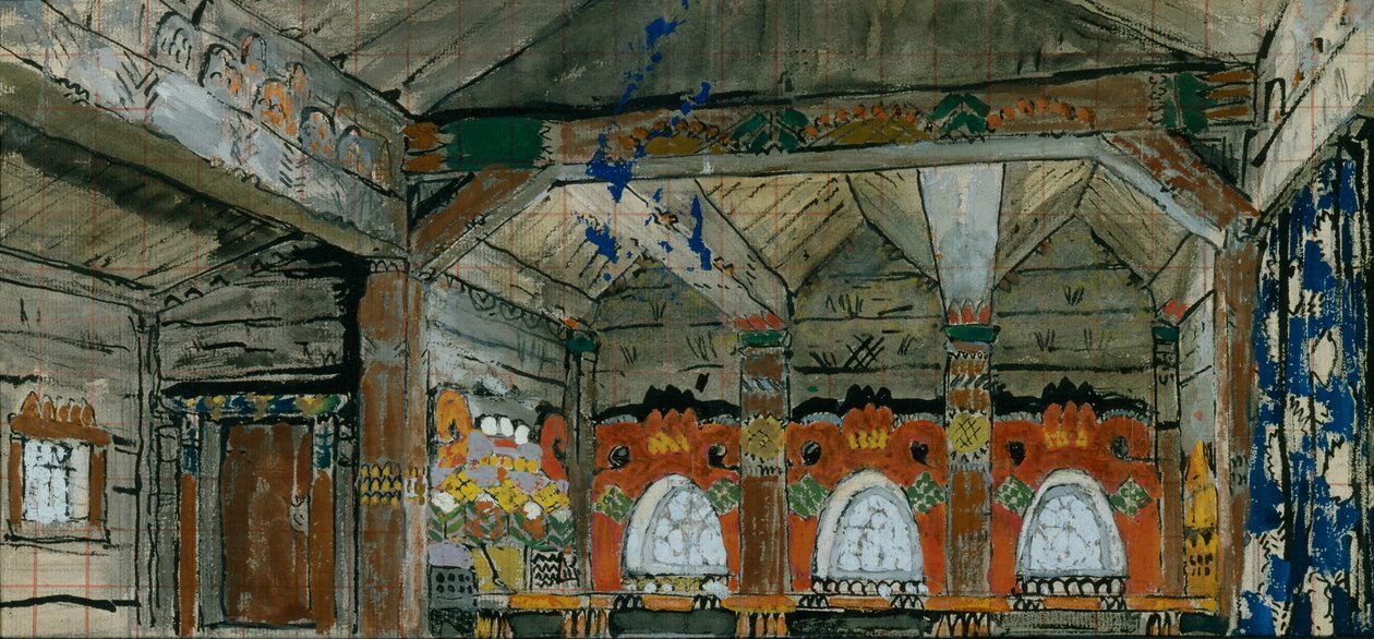 Stage Design for the Opera Prince Igor by A. Borodin by Konstantin Alekseevich Korovin