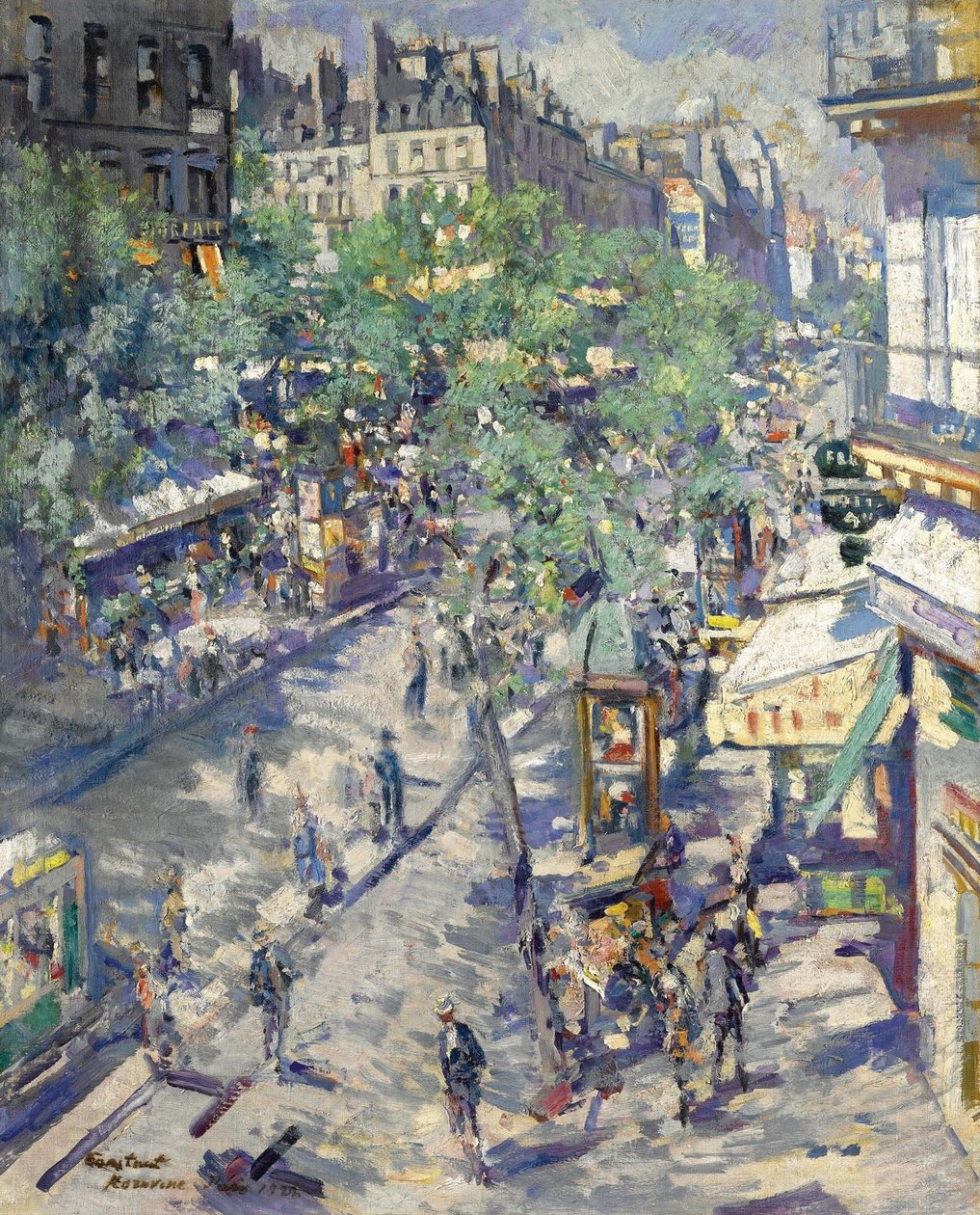 The Boulevard de Sébastopol in Paris by Konstantin Alekseevich Korovin