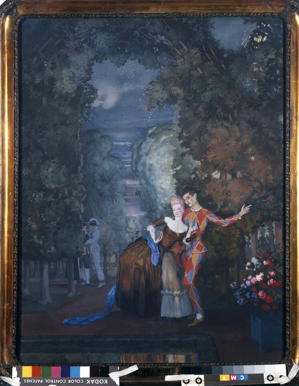 Harlequin and a Lady by Konstantin Andreevic Somov