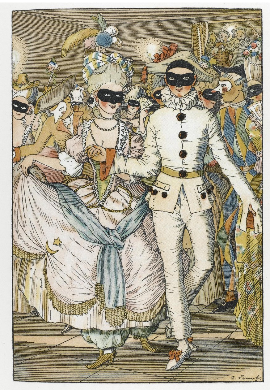 Illustration for Book Le Livre de la Marquise by Konstantin Andreevic Somov