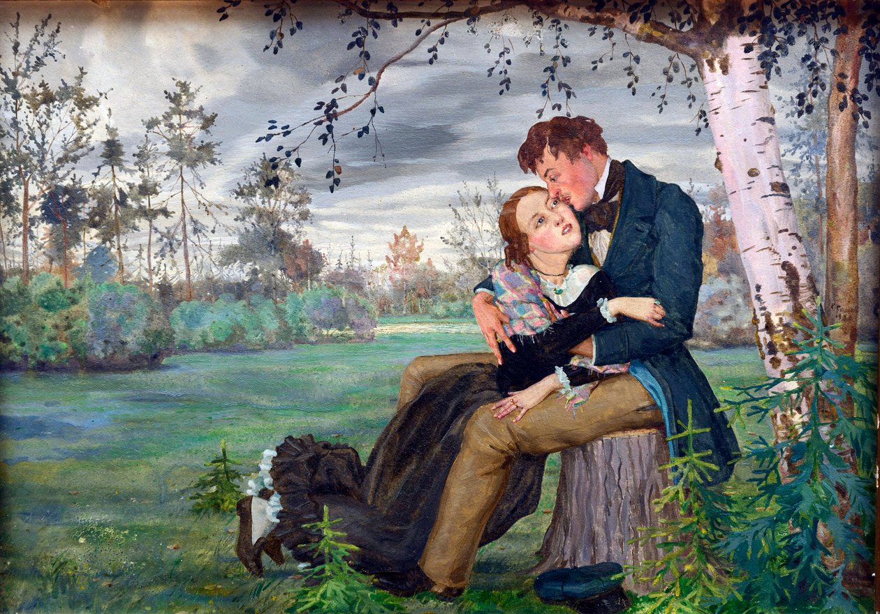 The Lovers by Konstantin Andreevic Somov