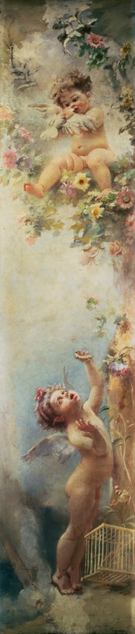 Putti Disporting by Konstantin Egorovich Makovsky