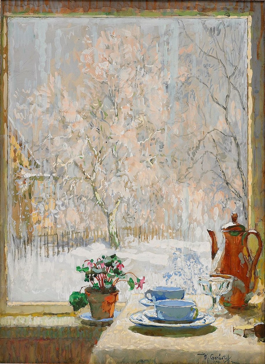 Through the Window in Winter by Konstantin Ivanovich Gorbatov