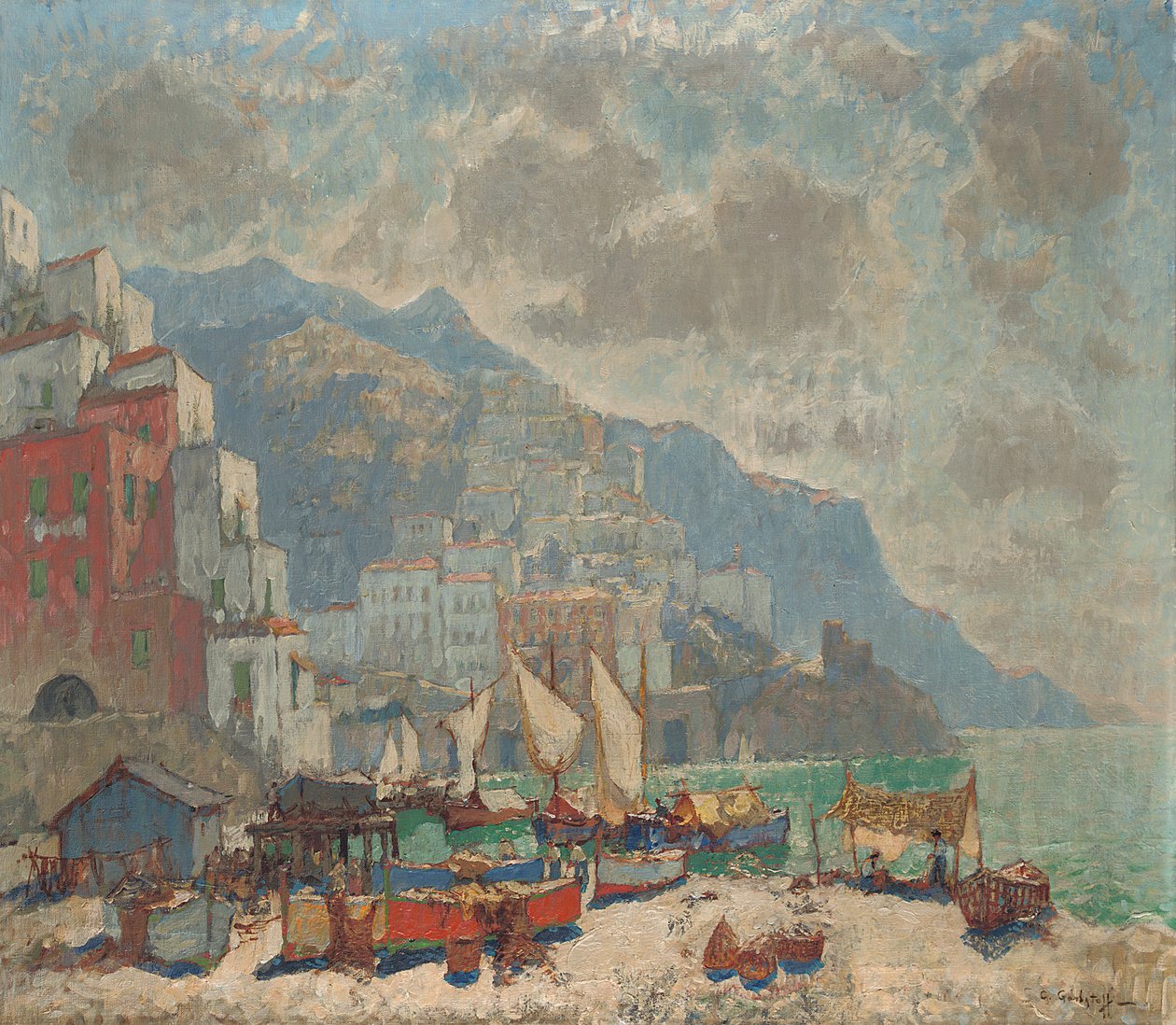 View of Amalfi in the Morning Light by Konstantin Ivanovich Gorbatov