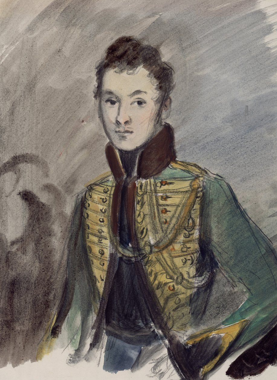 Nikolai Rostov. Illustration for the Novel War and Peace by Leo Tolstoy by Konstantin Ivanovich Rudakov