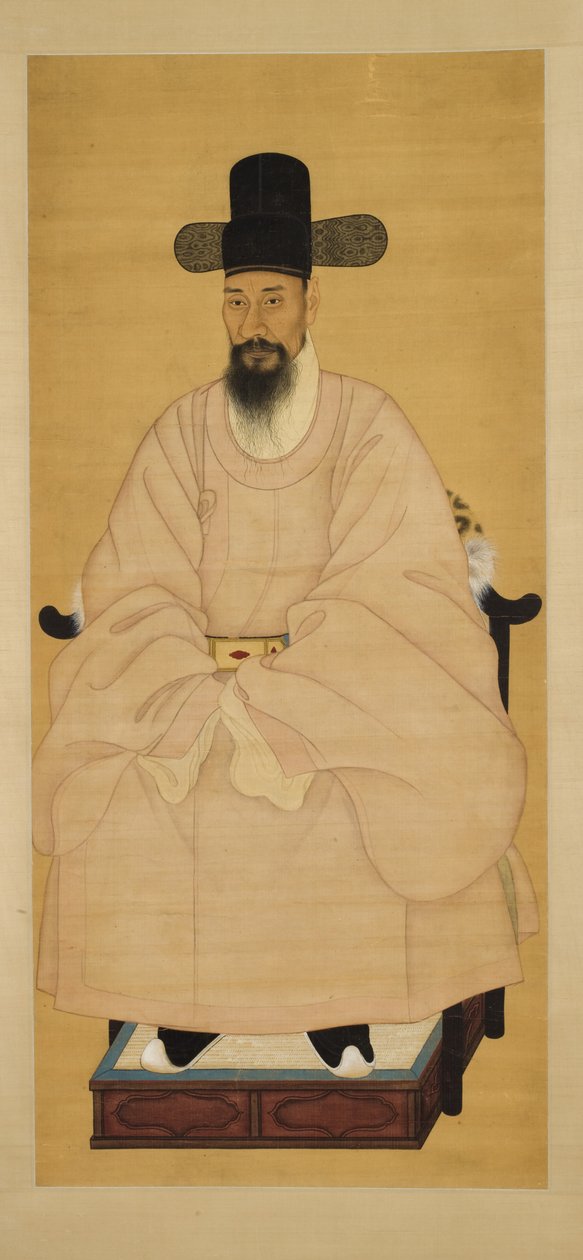 Portrait of a Scholar-Official in a Pink Robe, 19th century by Korean School