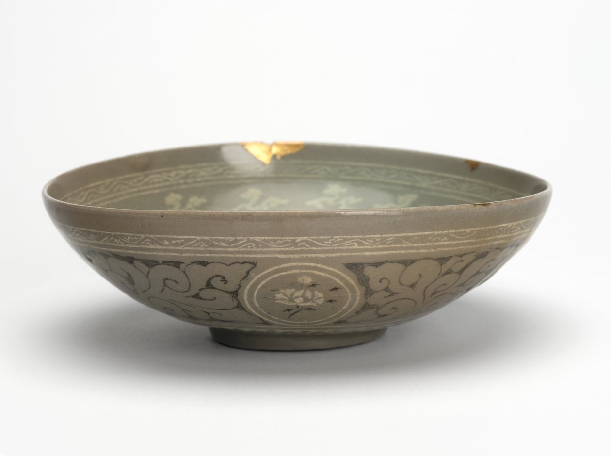 Bowl with cranes and clouds, c.1150-1200 by Korean School