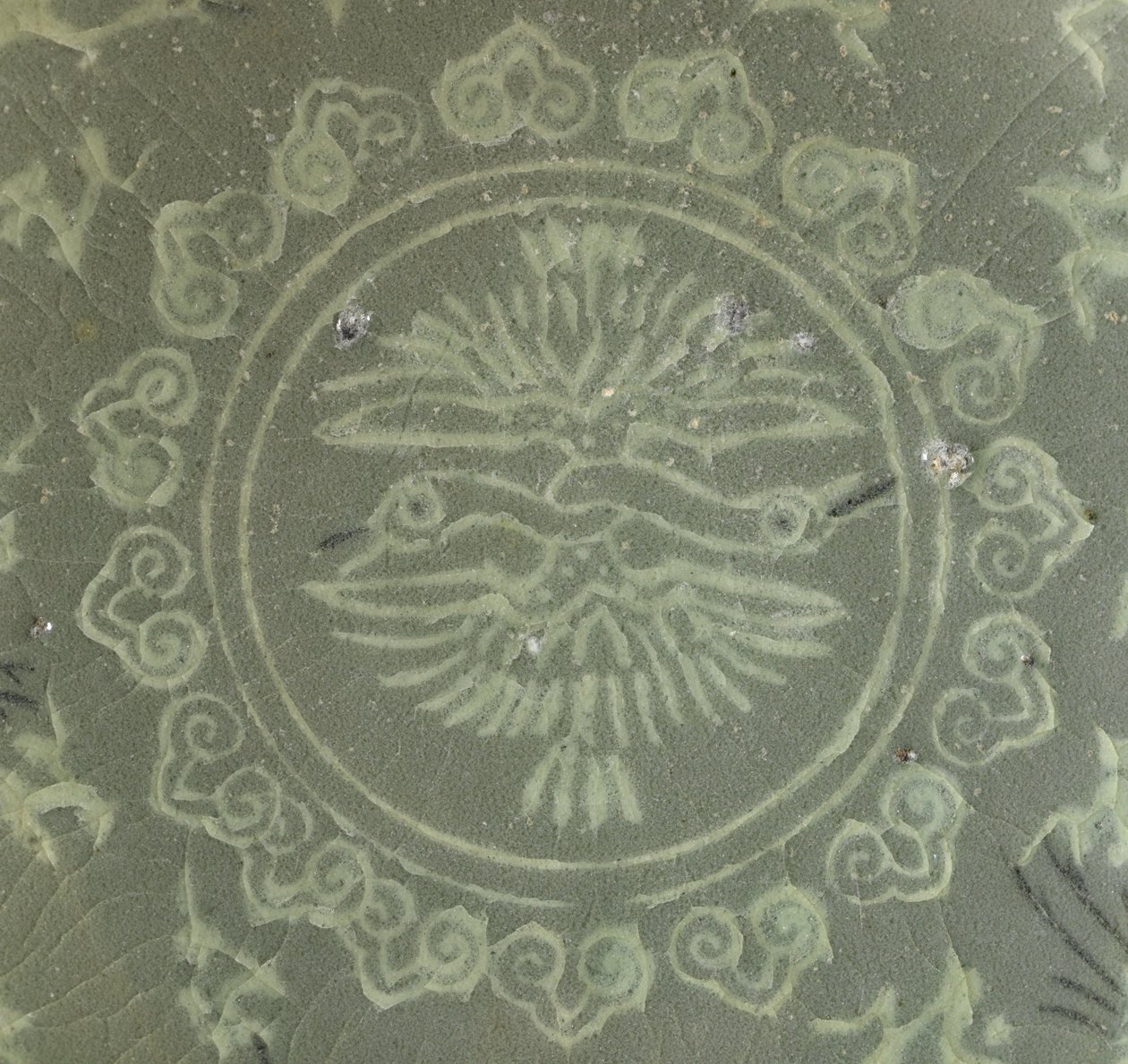 Bowl with cranes and clouds, c.1150-1200 by Korean School