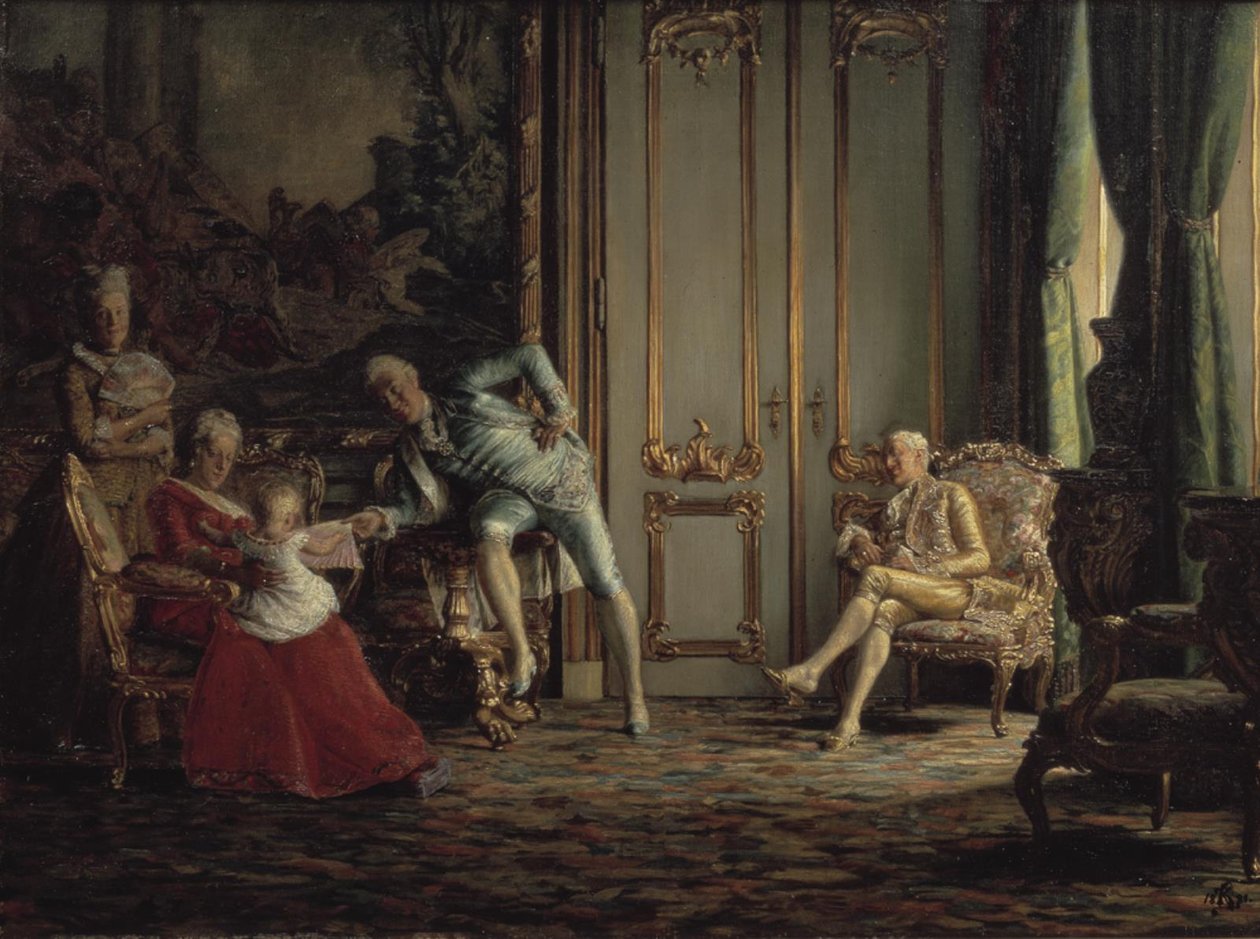 An Interior from the Past Century. Scene from the Court of Christian VII by Kristian Zahrtmann