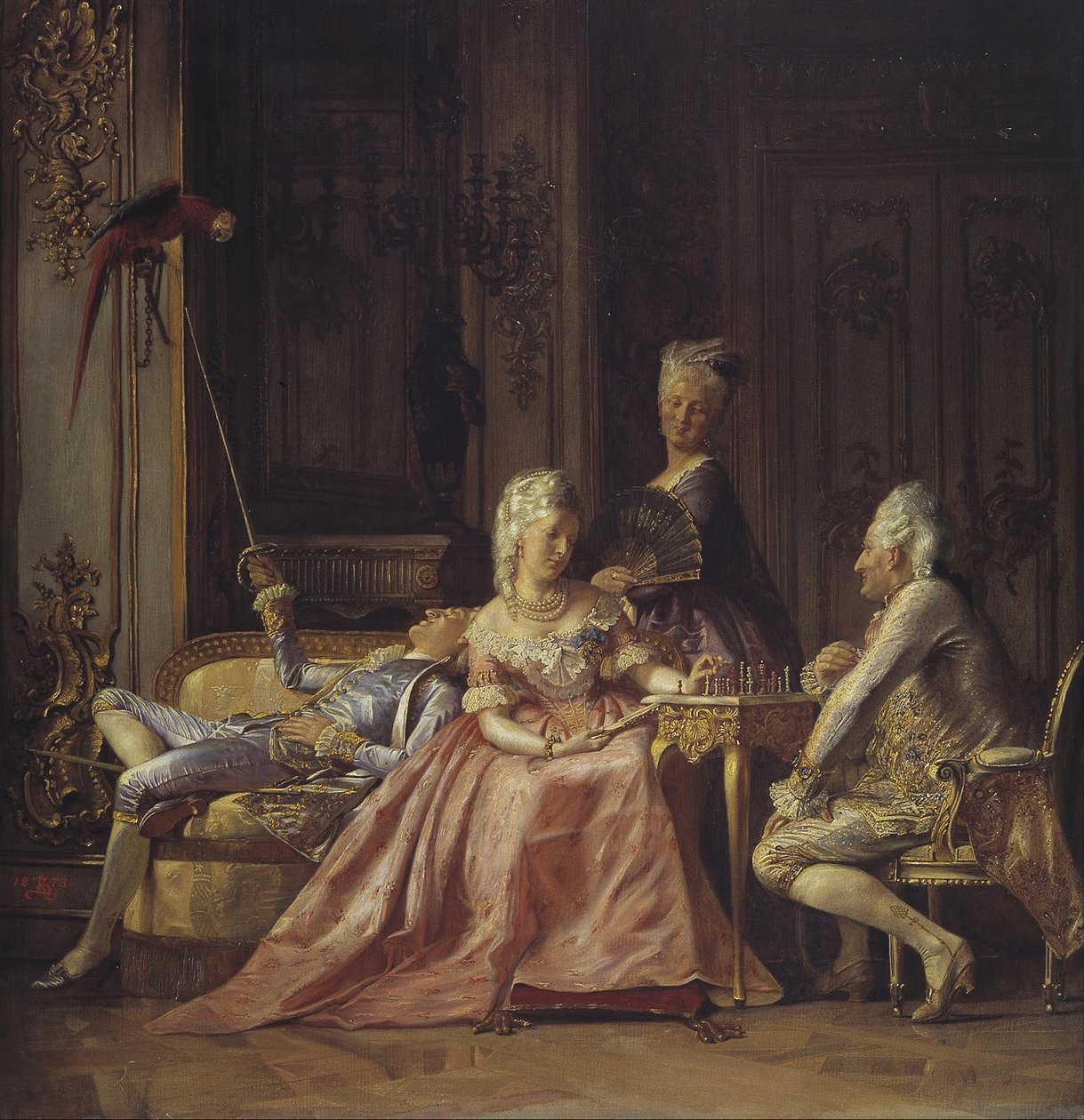Scene from the court of Christian VII of Denmark by Kristian Zahrtmann