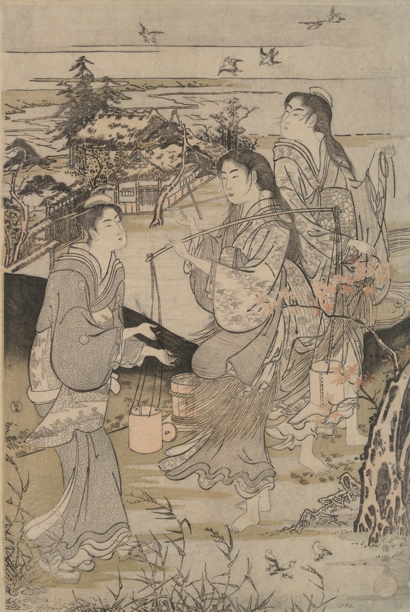 Kaya in the Province of Ki-I and Noda in the Province of Mutsu from Six Jewel Rivers by Kubo Shunman