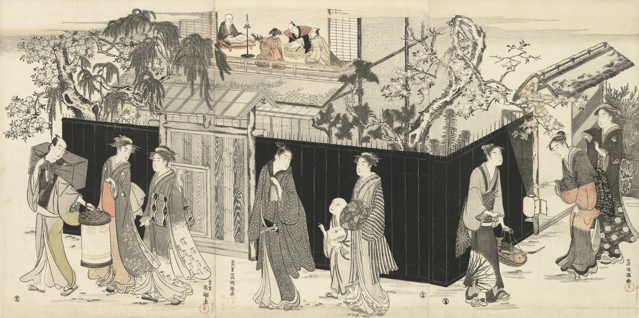Returning from a Poetry Gathering, c.1785-89 by Kubo Shunman