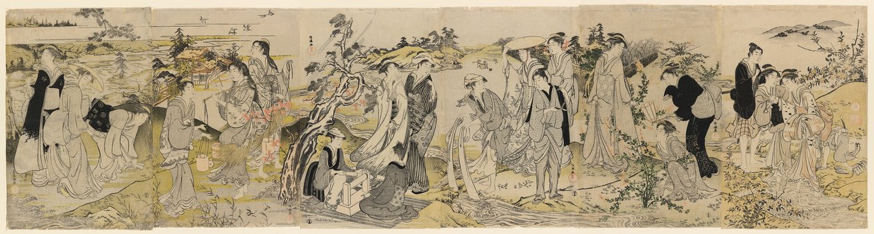 The Noda Jewel River, from a hexaptych depicting the Six Jewel Rivers by Kubo Shunman