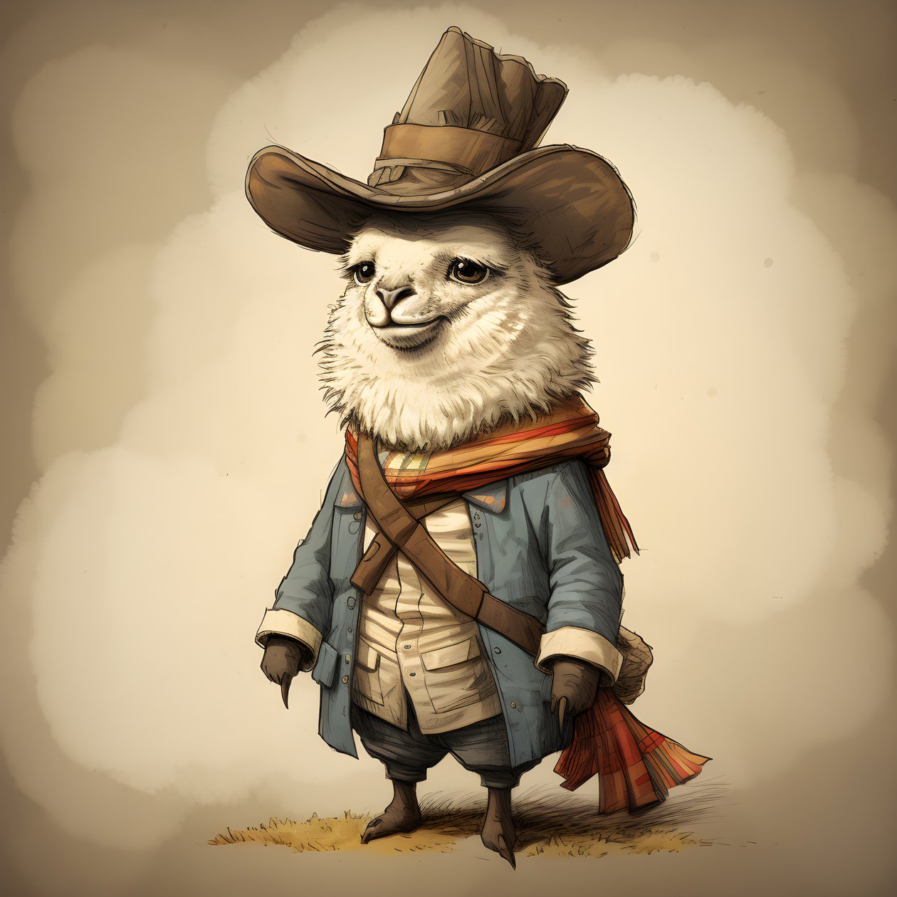 Llama, 18th Century America 1 by Kurt Heppke