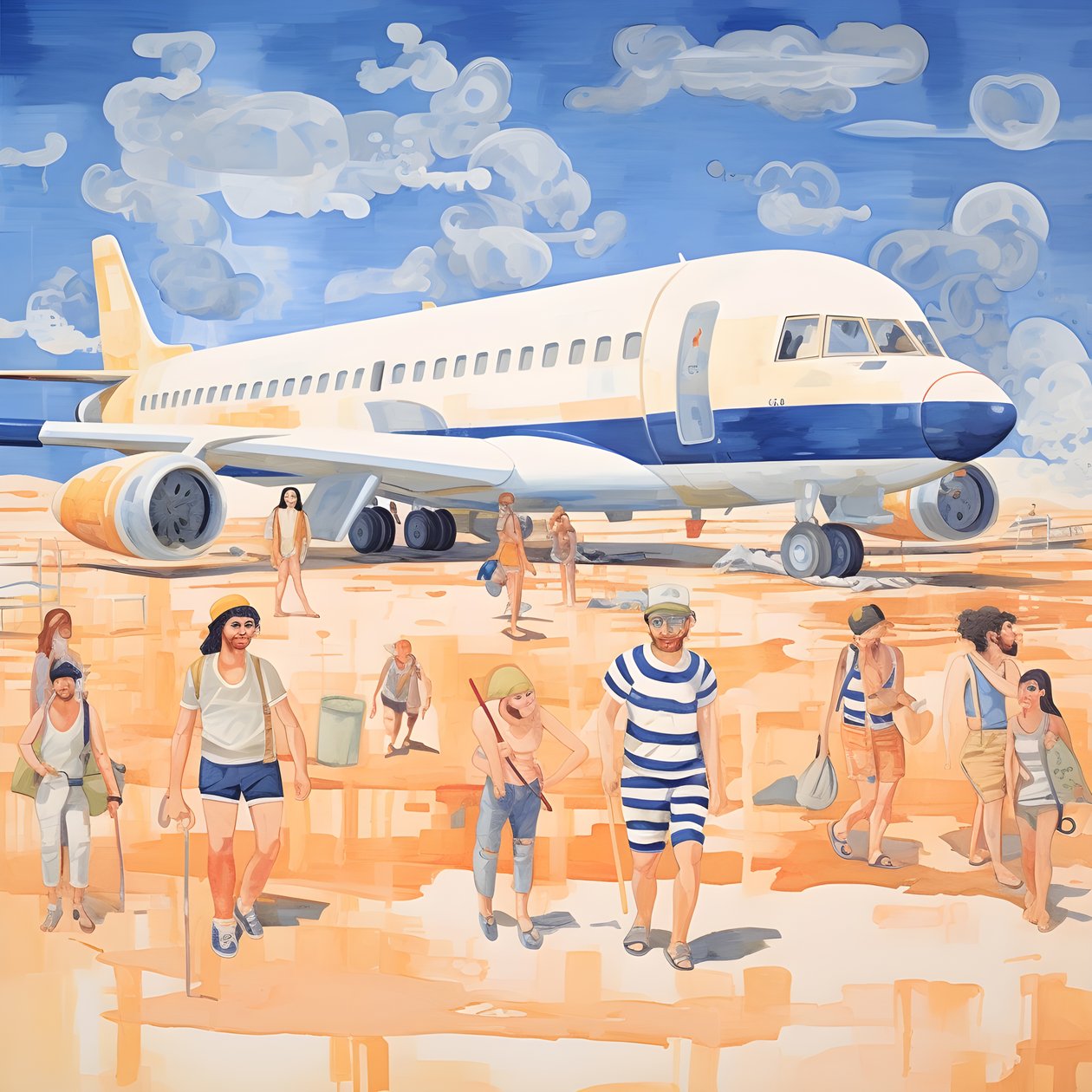Riding in the Airplane, Poor Animals, Sand Dune in the Distance 2 by Kurt Heppke