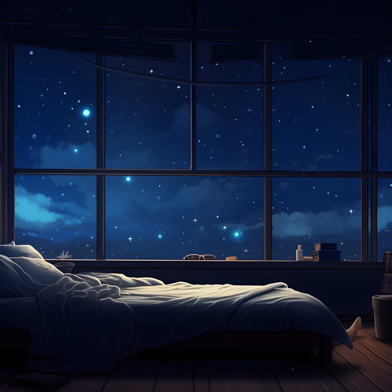 Scene of a Large Window in a Lower Level Bedroom 4 by Kurt Heppke
