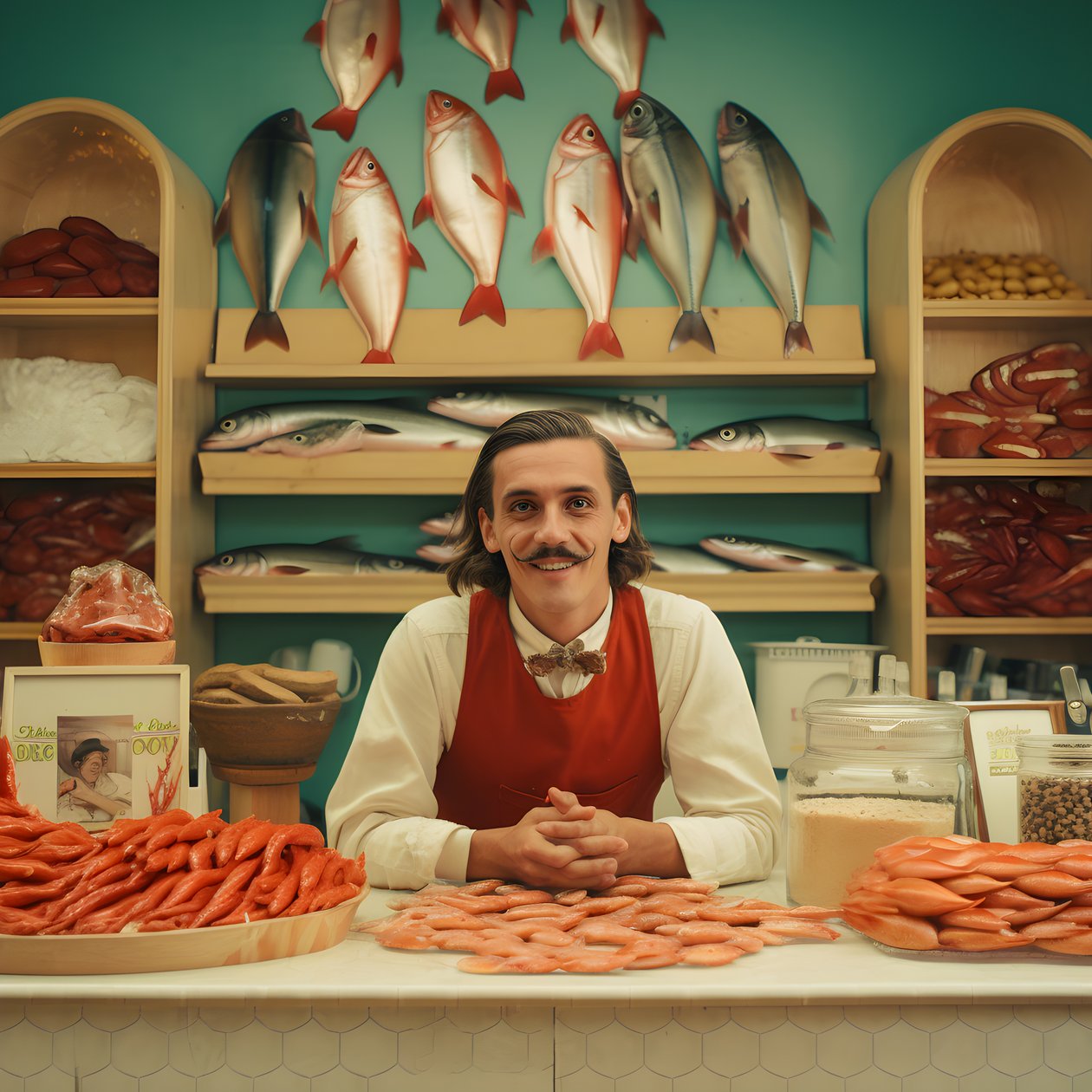 A Surreal Image of a Polish Fishmonger from the 1950s 4 by Kurt Heppke