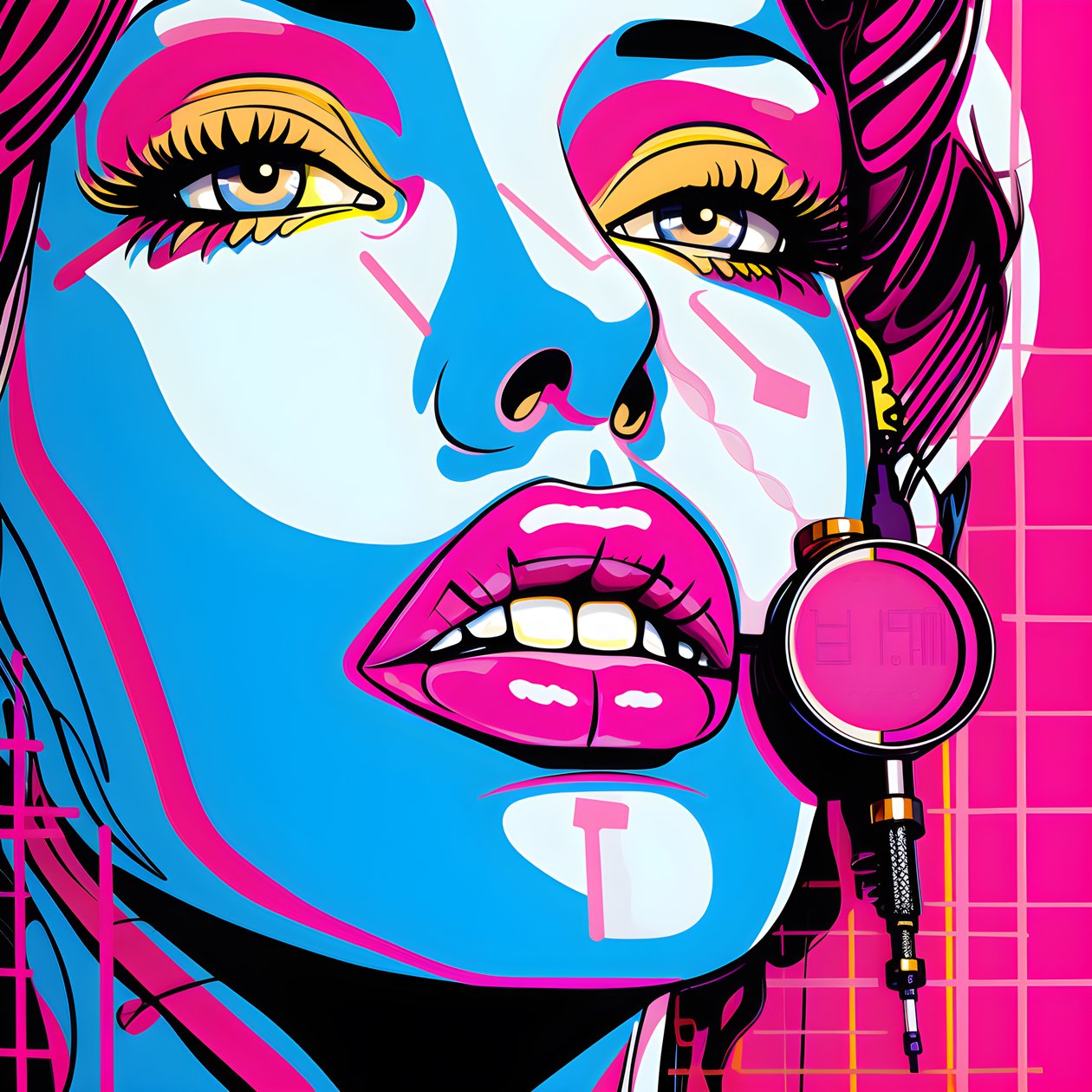 Hot Pink Lips 2 by Kurt Heppke