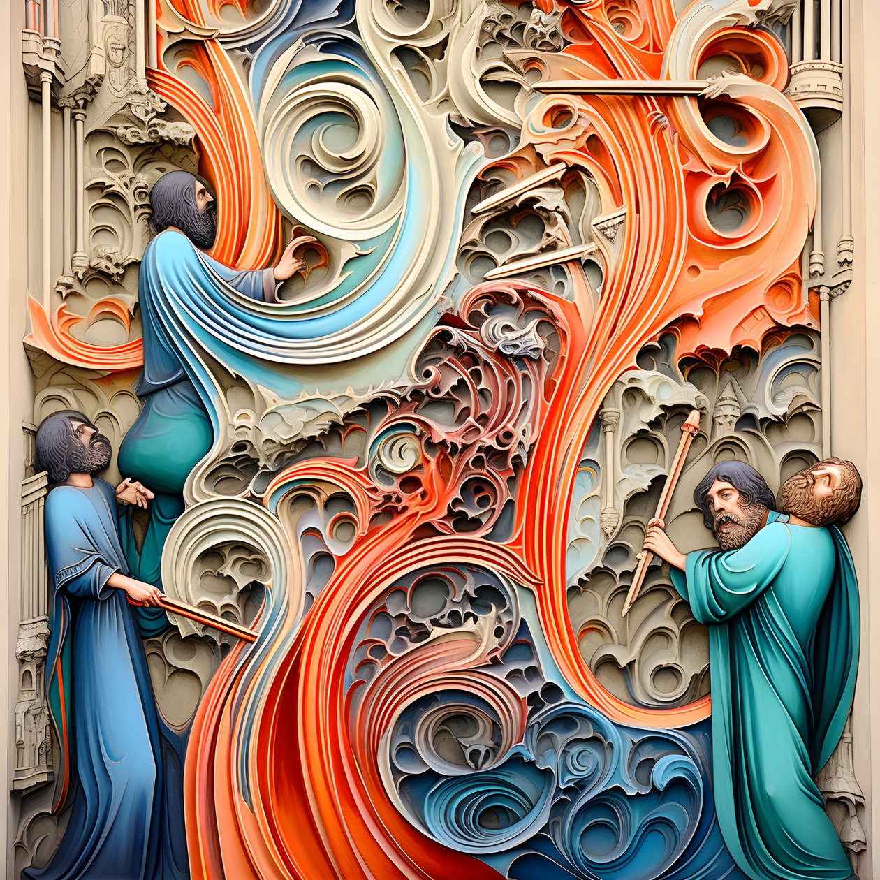 Cartographic Swirls 4 by Kurt Heppke