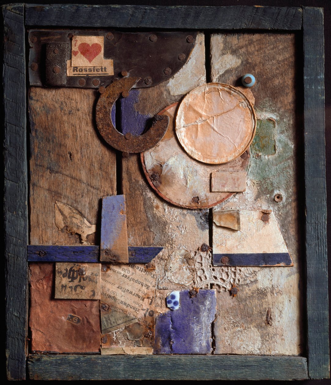 Merzbild Rossfett Assembly of Wood and Painting by Kurt Schwitters 1918-1919 Geneva, Museum of Art and History by Kurt Schwitters