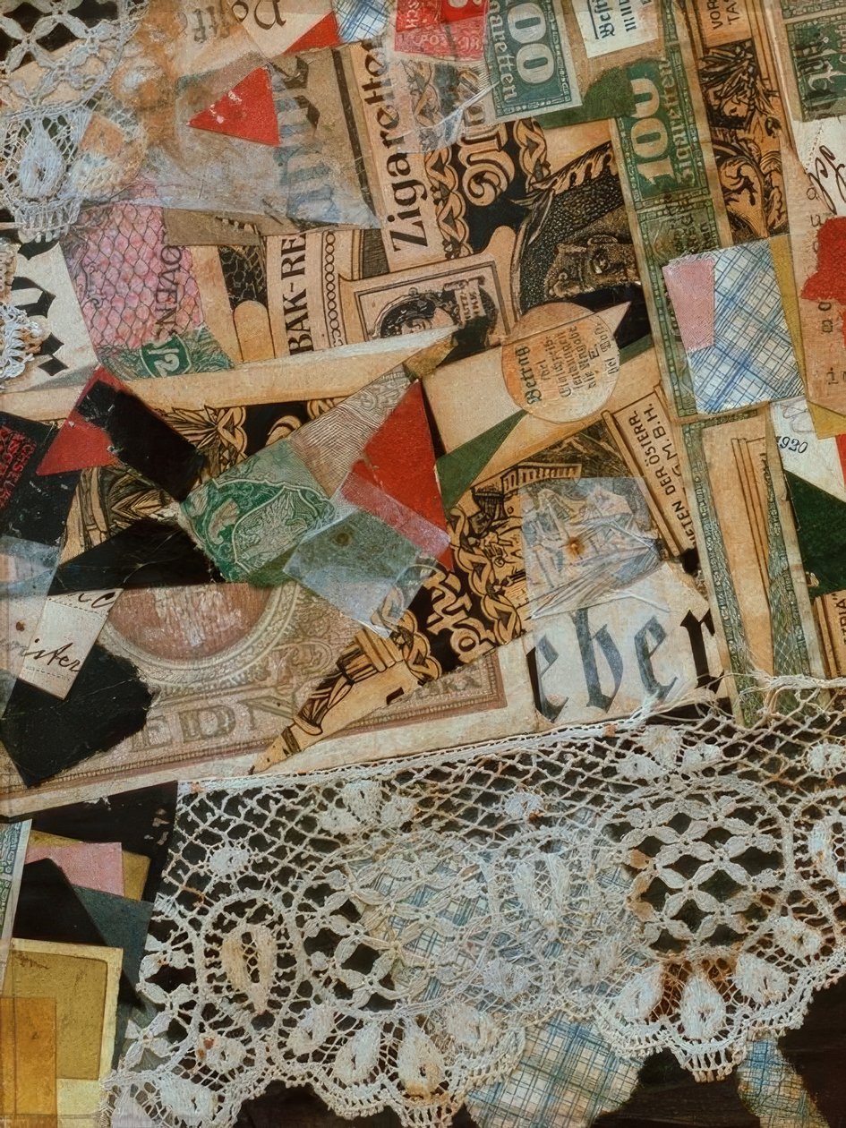 Merz Drawing 297 Yellow by Kurt Schwitters