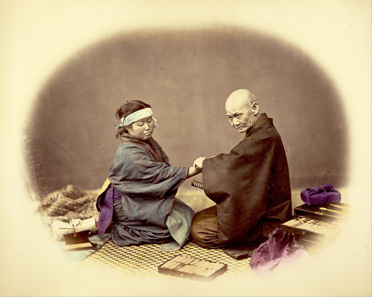 Japanese doctor and his patient, c.1890 by Kusakabe Kimbei