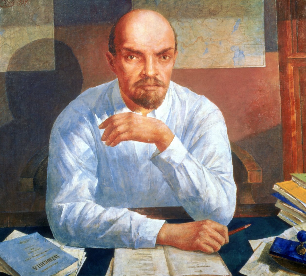 Portrait of Vladimir Ilyich Lenin by Kuzma Sergeevich Petrov Vodkin