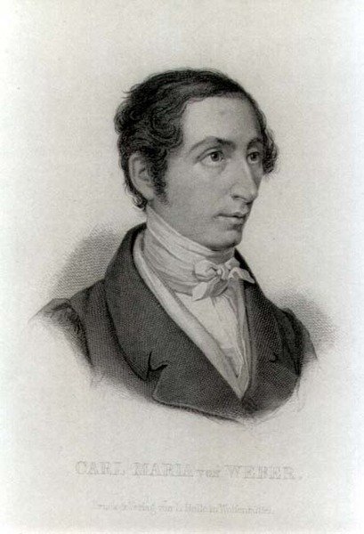Portrait of Carl Maria von Weber, German composer by L. Holle