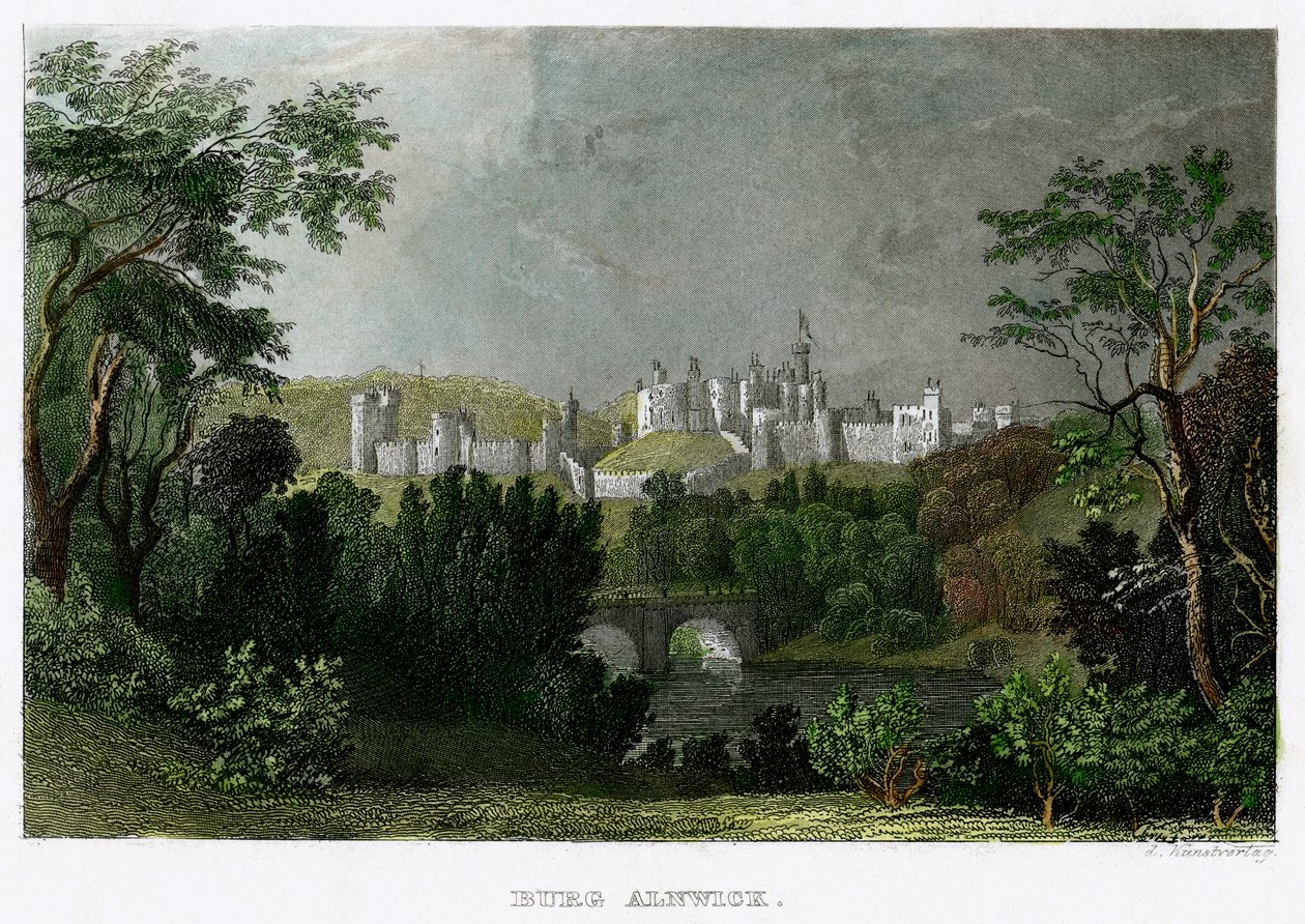 Alnwick Castle, Northumberland by L Kunstvortag